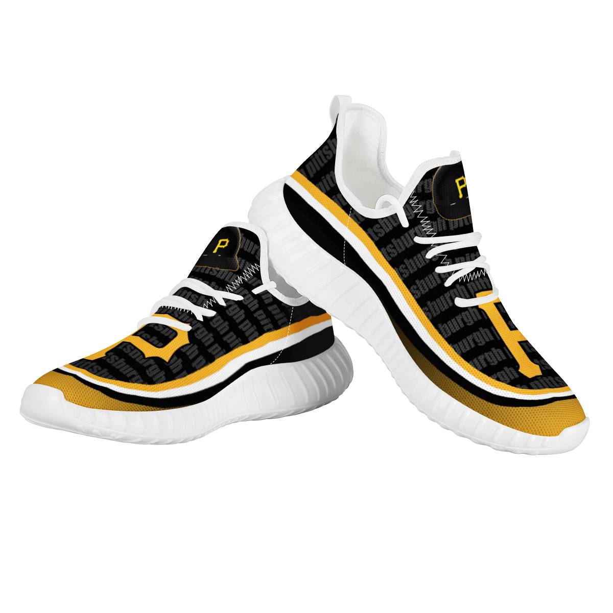 Men's Pittsburgh Pirates Mesh Knit Sneakers/Shoes 003
